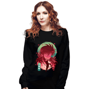 Daily_Deal_Shirts Long Sleeve Shirts, Unisex / Small / Black Kurama's Rose Whirlwind