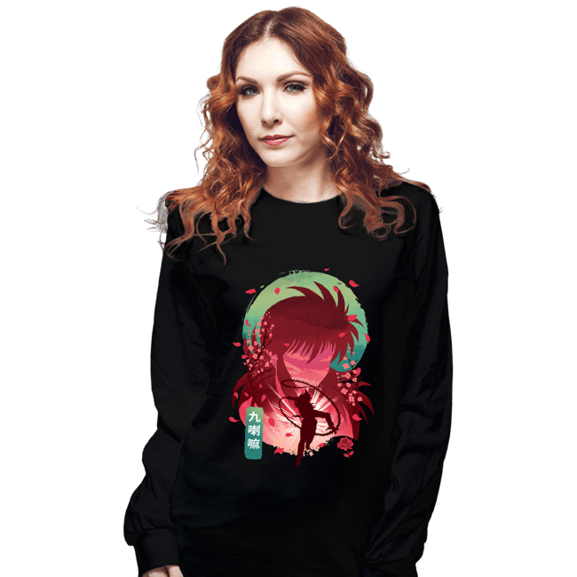 Daily_Deal_Shirts Long Sleeve Shirts, Unisex / Small / Black Kurama's Rose Whirlwind