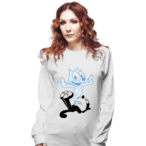 Secret_Shirts Long Sleeve Shirts, Unisex / Small / White RIP The Cat