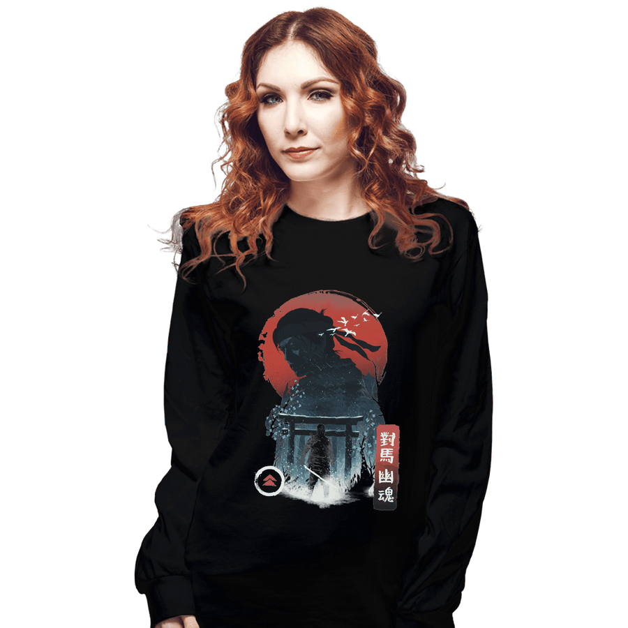 Shirts Long Sleeve Shirts, Unisex / Small / Black Samurai Warrior