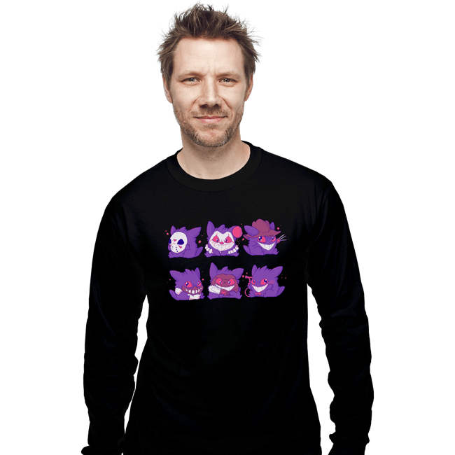 Secret_Shirts Long Sleeve Shirts, Unisex / Small / Black Horror Gengars