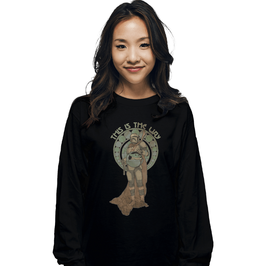 Shirts Long Sleeve Shirts, Unisex / Small / Black Mando Nouveau