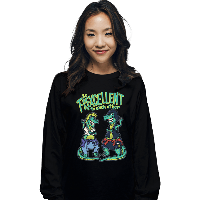 Daily_Deal_Shirts Long Sleeve Shirts, Unisex / Small / Black T-Rexcellent