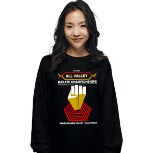 Daily_Deal_Shirts Long Sleeve Shirts, Unisex / Small / Black All Valley Karate