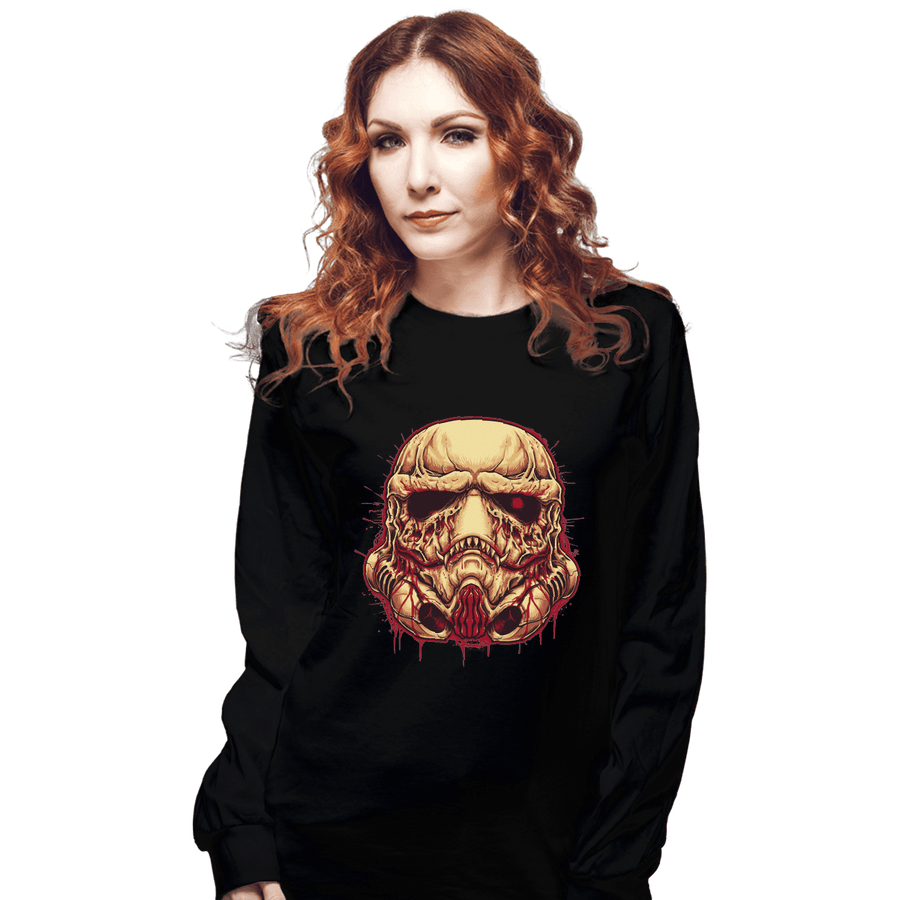 Shirts Long Sleeve Shirts, Unisex / Small / Black Skull Trooper