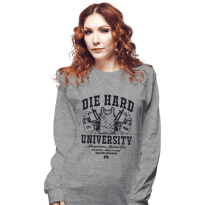 Daily_Deal_Shirts Long Sleeve Shirts, Unisex / Small / Sports Grey Die Hard University