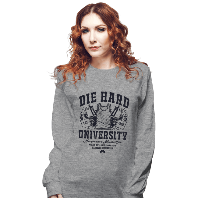 Daily_Deal_Shirts Long Sleeve Shirts, Unisex / Small / Sports Grey Die Hard University