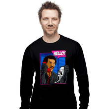 Load image into Gallery viewer, Last_Chance_Shirts Long Sleeve Shirts, Unisex / Small / Black Hello Slasher
