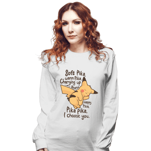 Shirts Long Sleeve Shirts, Unisex / Small / White Soft Pika