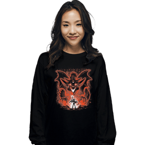 Shirts Long Sleeve Shirts, Unisex / Small / Black Sky Dragon