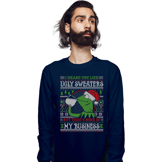 Daily_Deal_Shirts Long Sleeve Shirts, Unisex / Small / Navy My Business