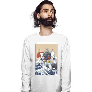 Shirts Long Sleeve Shirts, Unisex / Small / White Gundam Kanagawa