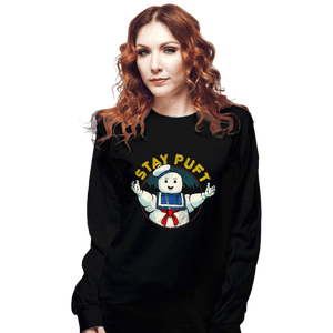 Shirts Long Sleeve Shirts, Unisex / Small / Black Stay Puft