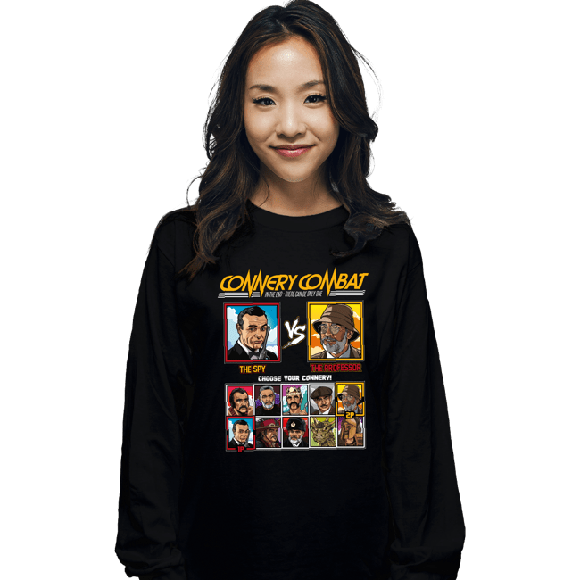 Shirts Long Sleeve Shirts, Unisex / Small / Black Connery Combat