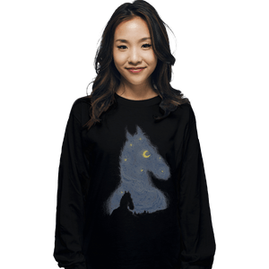 Shirts Long Sleeve Shirts, Unisex / Small / Black Hollywoo Starry Night