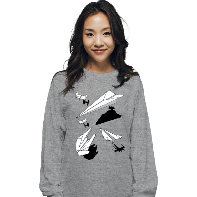 Daily_Deal_Shirts Long Sleeve Shirts, Unisex / Small / Sports Grey Paper Wars