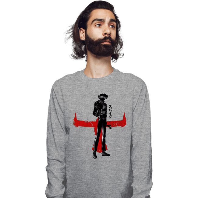 Shirts Long Sleeve Shirts, Unisex / Small / Sports Grey Crimson Cowboy