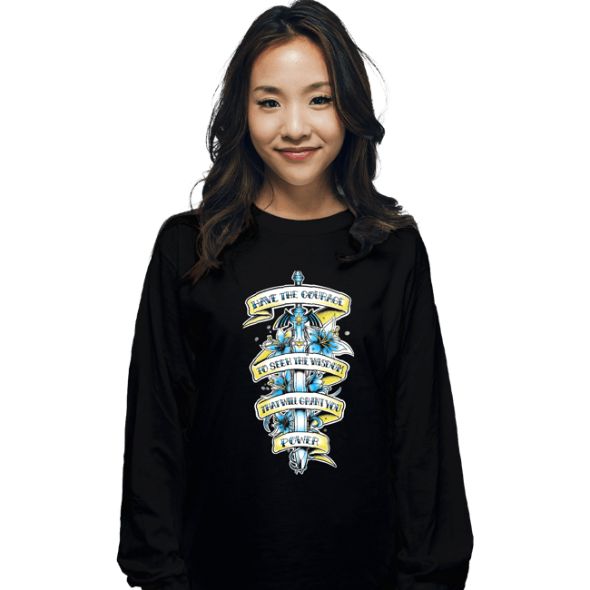 Daily_Deal_Shirts Long Sleeve Shirts, Unisex / Small / Black Vintage Sword