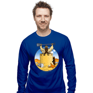 Shirts Long Sleeve Shirts, Unisex / Small / Royal Blue Sand Castle People