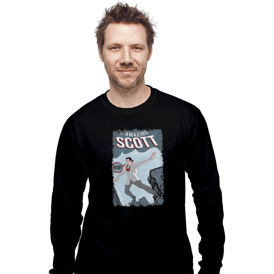 Shirts Long Sleeve Shirts, Unisex / Small / Black The Amazing Scott