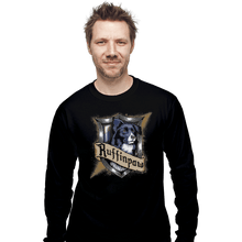 Load image into Gallery viewer, Shirts Long Sleeve Shirts, Unisex / Small / Black Hairy Pupper House Ruffinpaw

