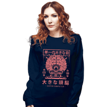 Load image into Gallery viewer, Daily_Deal_Shirts Long Sleeve Shirts, Unisex / Small / Navy Huge Brain
