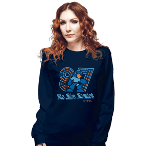 Shirts Long Sleeve Shirts, Unisex / Small / Navy The Blue Bomber