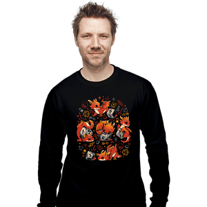 Daily_Deal_Shirts Long Sleeve Shirts, Unisex / Small / Black Tiny Dragon Dice