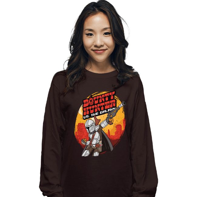 Secret_Shirts Long Sleeve Shirts, Unisex / Small / Dark Chocolate Bounty Hunter VS The Galaxy