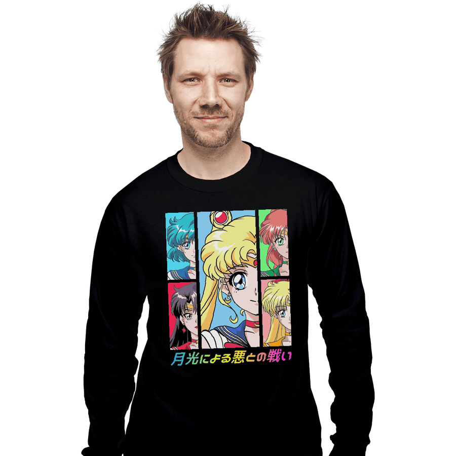 Shirts Long Sleeve Shirts, Unisex / Small / Black Moon Prism Power