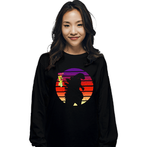 Shirts Long Sleeve Shirts, Unisex / Small / Black Sunset Kaiju