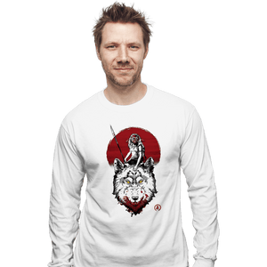 Shirts Long Sleeve Shirts, Unisex / Small / White Wolf Princess Ink