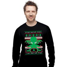 Load image into Gallery viewer, Shirts Long Sleeve Shirts, Unisex / Small / Black Cthulhu Cultist Christmas
