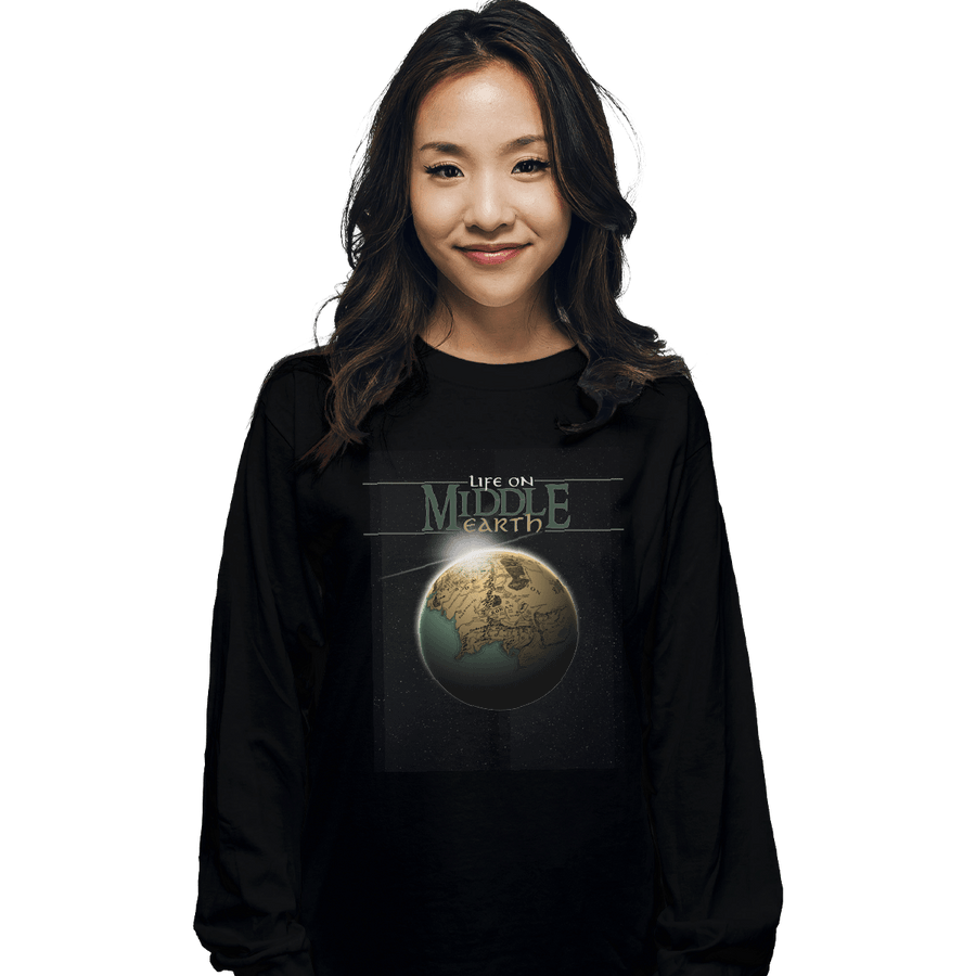 Shirts Long Sleeve Shirts, Unisex / Small / Black Life On Middle Earth