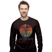 Load image into Gallery viewer, Shirts Long Sleeve Shirts, Unisex / Small / Dark Chocolate Retro Keyblade
