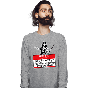 Daily_Deal_Shirts Long Sleeve Shirts, Unisex / Small / Sports Grey Inigo Hello