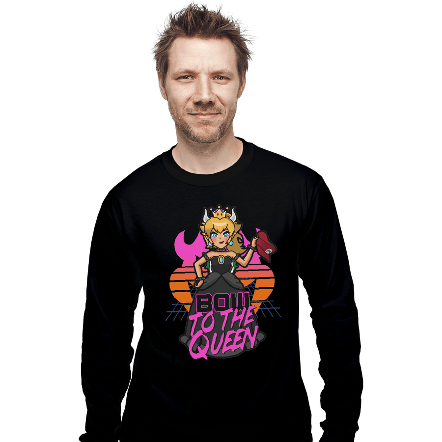 Shirts Long Sleeve Shirts, Unisex / Small / Black Bow To The Queen