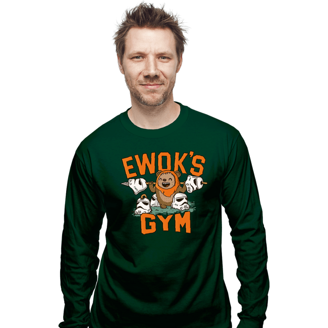 Daily_Deal_Shirts Long Sleeve Shirts, Unisex / Small / Forest Ewok's Gym