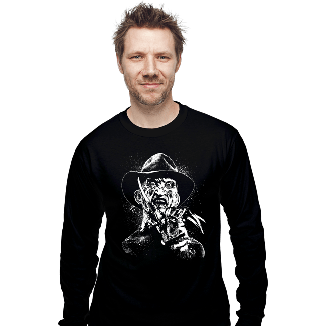 Daily_Deal_Shirts Long Sleeve Shirts, Unisex / Small / Black Nightmare Splatter