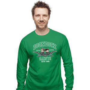 Shirts Long Sleeve Shirts, Unisex / Small / Irish Green Fighting Saints