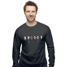 Load image into Gallery viewer, Shirts Long Sleeve Shirts, Unisex / Small / Charcoal Air Spidey
