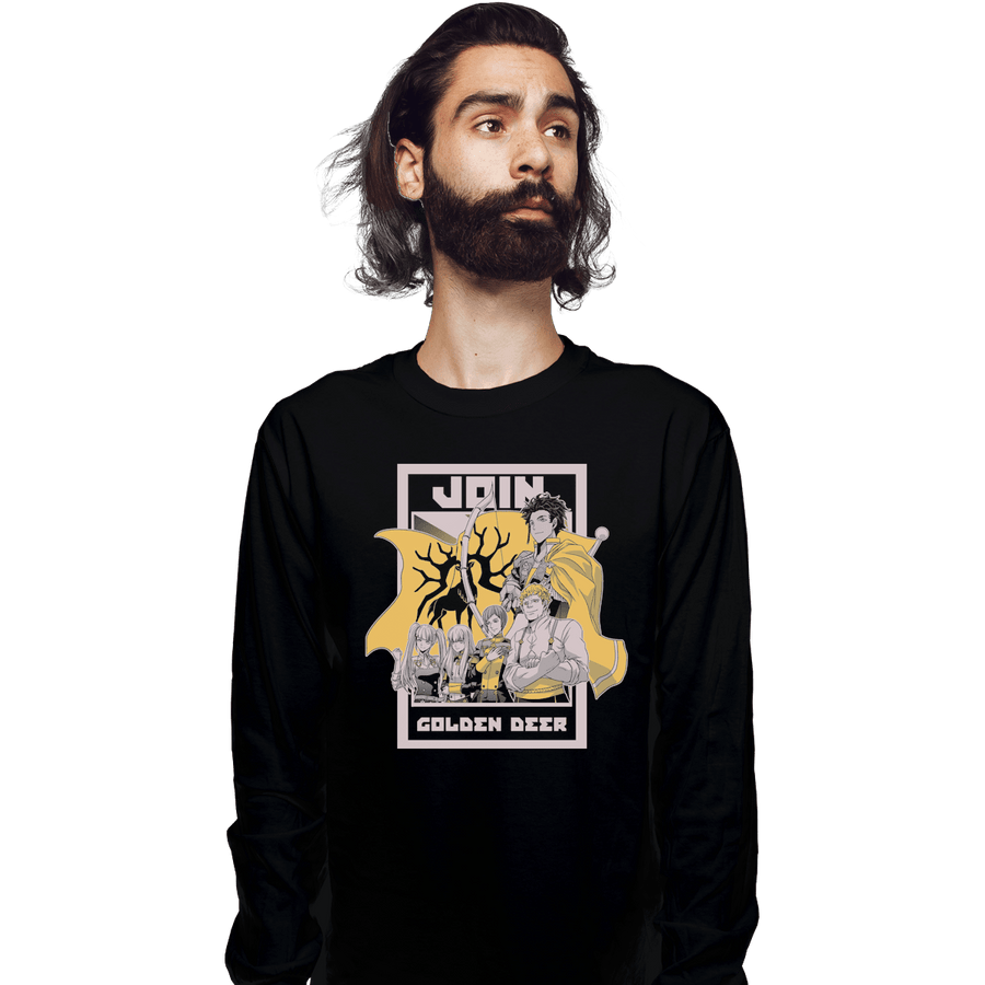 Shirts Long Sleeve Shirts, Unisex / Small / Black Join Golden Deer