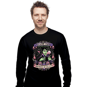 Daily_Deal_Shirts Long Sleeve Shirts, Unisex / Small / Black Villains Unite Maleficent