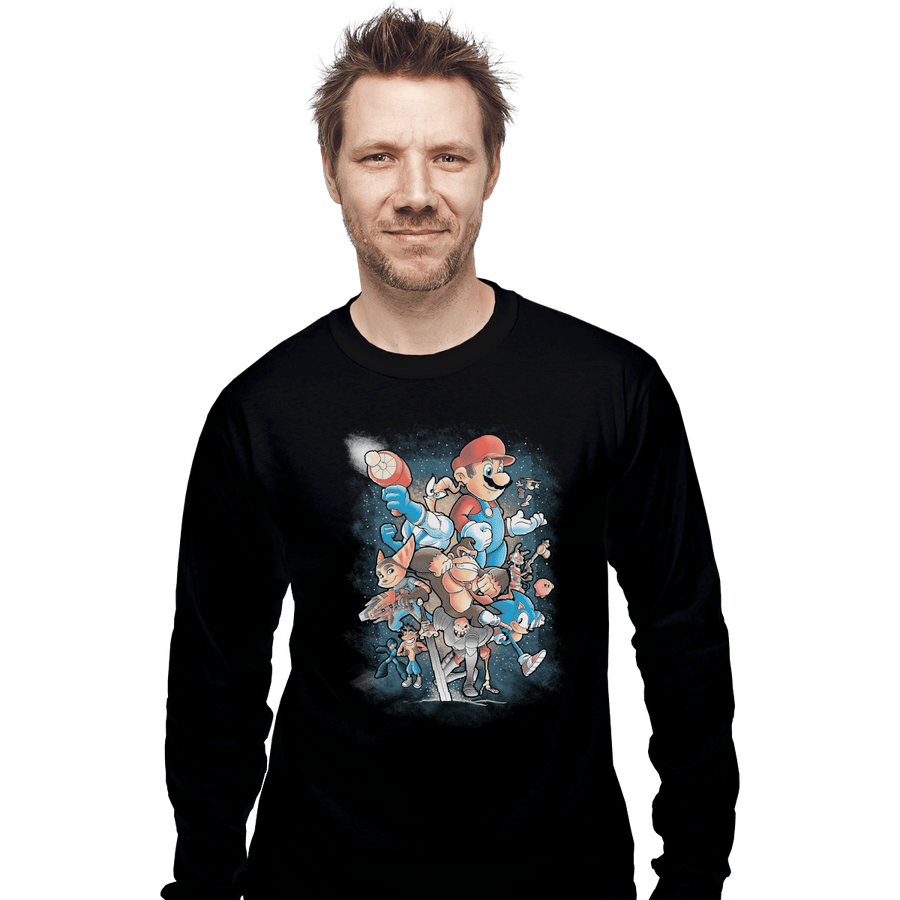 Shirts Long Sleeve Shirts, Unisex / Small / Black Characters