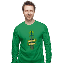 Load image into Gallery viewer, Shirts Long Sleeve Shirts, Unisex / Small / Irish Green Brave Hero
