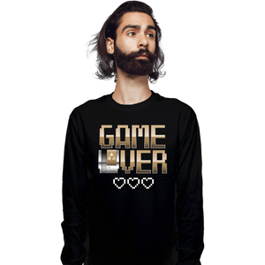Shirts Long Sleeve Shirts, Unisex / Small / Black Game Over