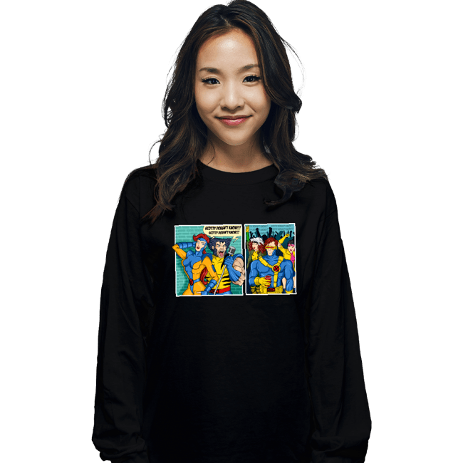 Secret_Shirts Long Sleeve Shirts, Unisex / Small / Black He Doesn't Know