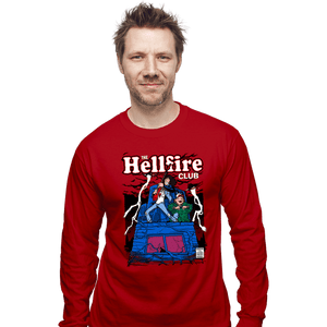 Daily_Deal_Shirts Long Sleeve Shirts, Unisex / Small / Red The Hellfire Club Comics