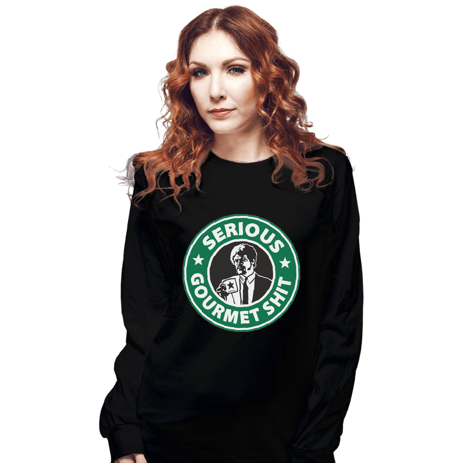 Shirts Long Sleeve Shirts, Unisex / Small / Black Serious Gourmet Coffee