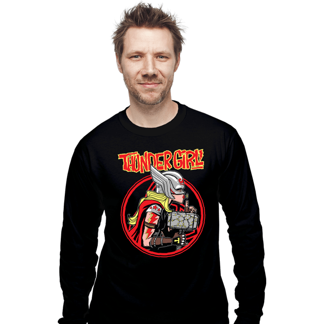 Secret_Shirts Long Sleeve Shirts, Unisex / Small / Black Thundergirl